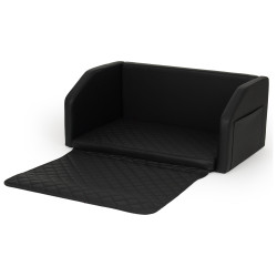 Modul-Hundebett für Kofferraum mit Matratze und Sicherheitsgurt 90x55 cm
